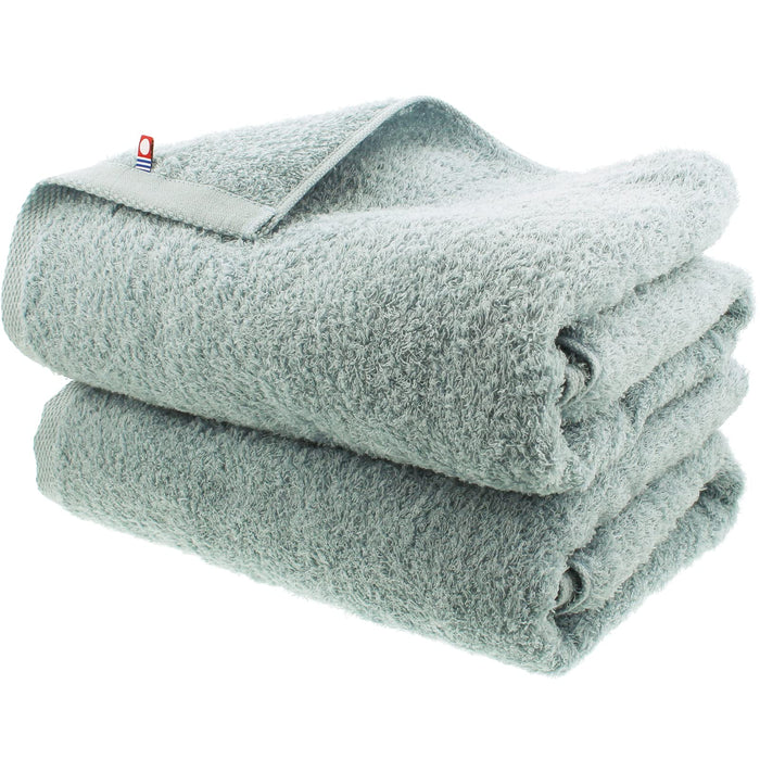 2-Pack Imabari Factory Japanese Certified Bath Towel Smokey Blue 120X60Cm