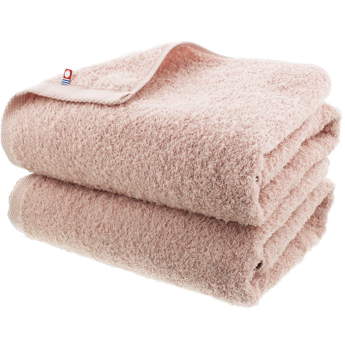 今治工厂日本认证浴巾 烟熏粉色 120X60 厘米 2 件套