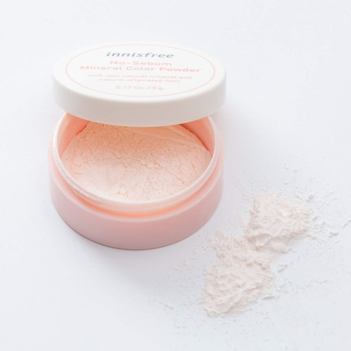 Innisfree No-Sebum Mineral Color Powder (Peach): Blood Color & Transparency 5g - Facial Foundation