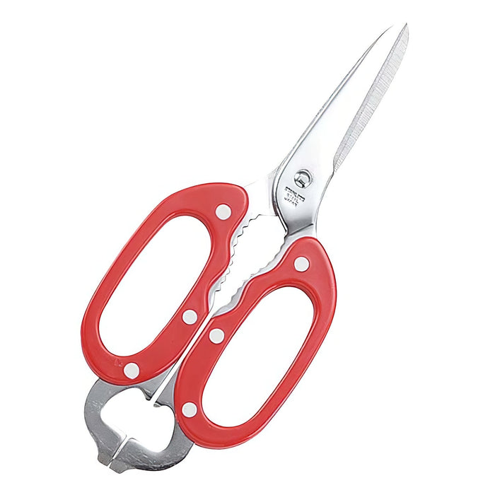 Inteckaneki Stainless Steel Kitchen Scissors Red