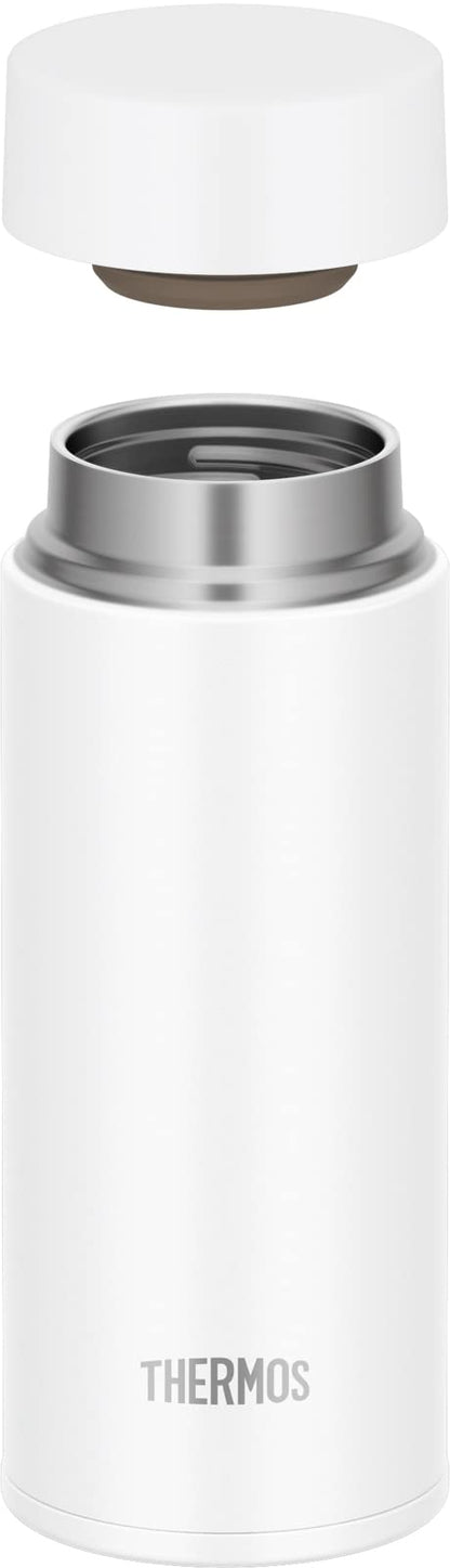 Thermos White 350ml Water Bottle with Vacuum Insulation Cold Storage - Dishwasher Safe Joq-350 Wh
