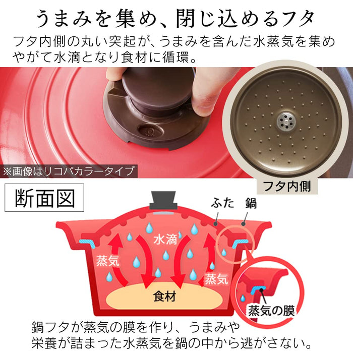Iris Ohyama Mks-P24S No Water Pot 24Cm Ih Gas Compatible Ceramic Coat Japan