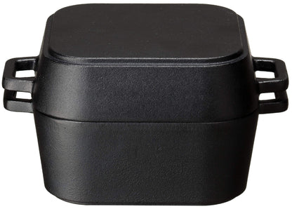 Ishigaki Industry Japan Iron Casting 18.5X14.5X10Cm 980Ml Capacity With Lid