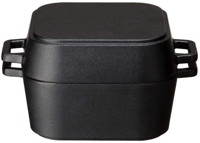 Ishigaki Industry Japan Iron Casting 18.5X14.5X10Cm 980Ml Capacity With Lid