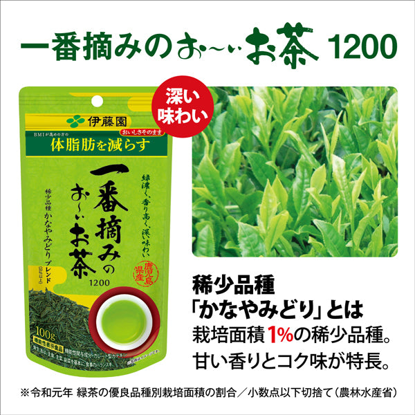 Ito en Ichiban Picked oi Ocha 1200 Kanaya Midori Blend 100g [Foods With Functional Claims Tea Leaves] Japan With Love 2