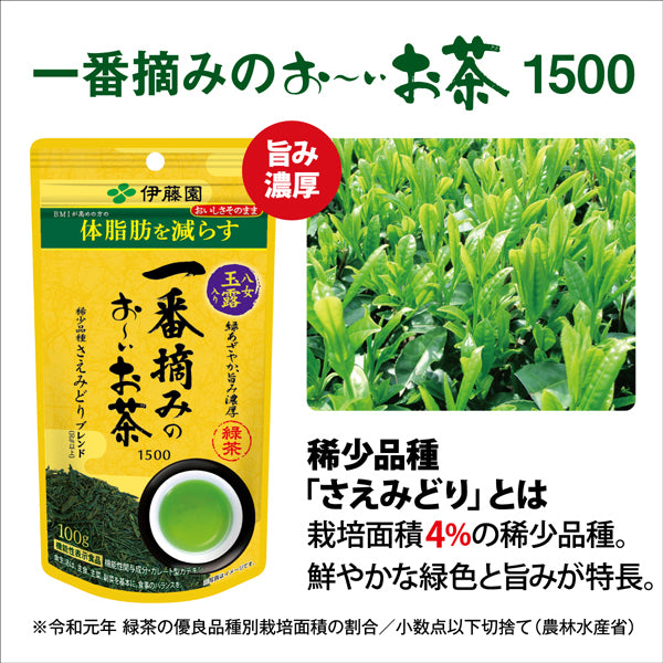 Ito en Ichiban Picked oi Ocha 1500 Saedori Blend 100g [Foods With Functional Claims Tea Leaves] Japan With Love 2