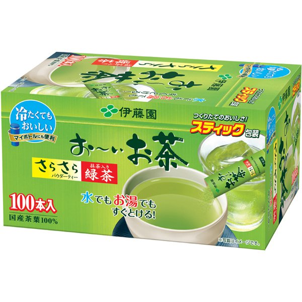Ito en oi Ocha Green Tea With Smooth 0.8g x 100 (Stick Type) [Powdered Tea] Japan With Love