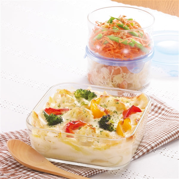 Iwaki Heat Resistant Glass Food Container Round 240ml