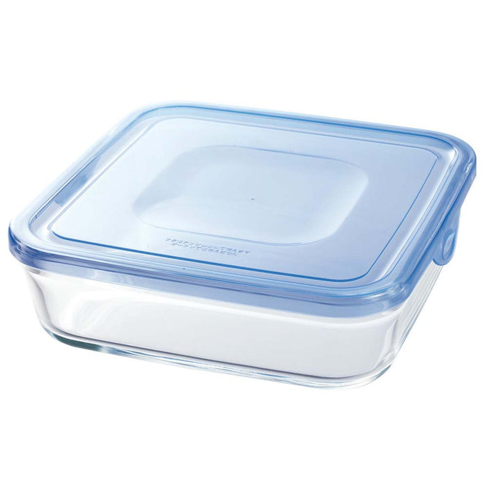 Iwaki Heat Resistant Glass Food Container Square 1.2L