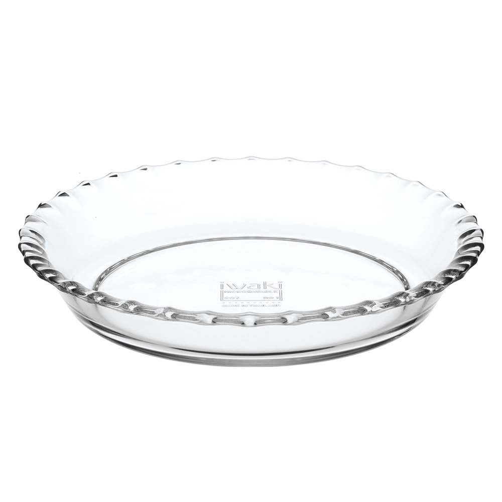 Iwaki Heat Resistant Glass Frilled Plate