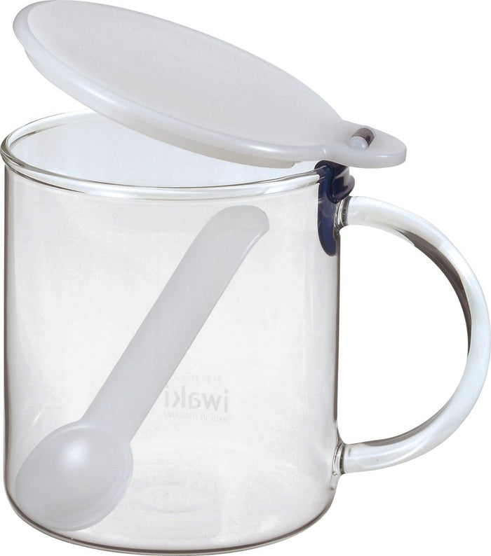 Iwaki Japan Heat-Resistant Glass Salt Container 500Ml Kj500S-Bl Clear