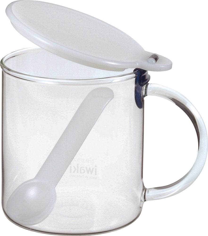 Iwaki Japan Heat-Resistant Glass Salt Container 500Ml Kj500S-Bl Clear