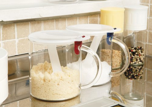 Iwaki Japan Heat-Resistant Glass Salt Container 500Ml Kj500S-Bl Clear