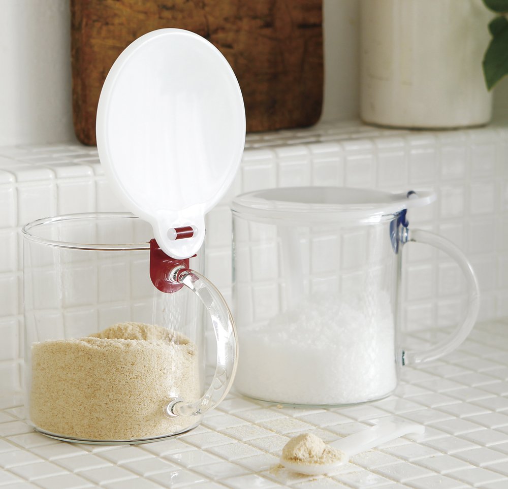 Iwaki Japan Heat-Resistant Glass Salt Container 500Ml Kj500S-Bl Clear