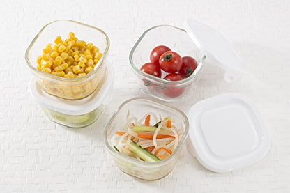 Iwaki Heat Resistant Glass Pack & Range Petite White 220Ml Set Of 4 Japan Skc3200-W4