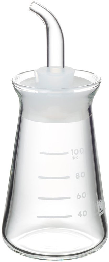 Iwaki Japan Kb5033-W Heat Resistant Glass Soy Sauce Dispenser 100Ml No Dripping Saiki White