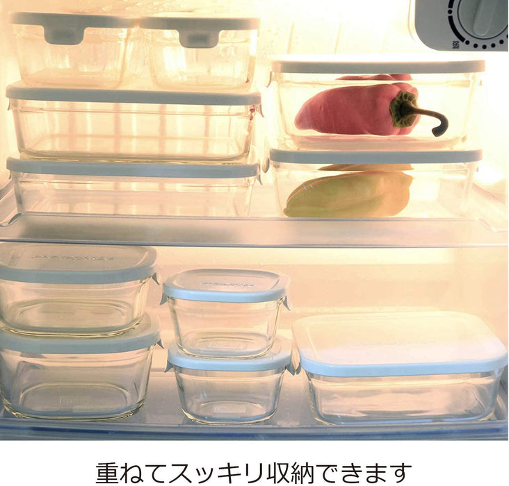 Iwaki Japan Kn3247H-W Storage Container 1L White Frozen Oven Microwaveable