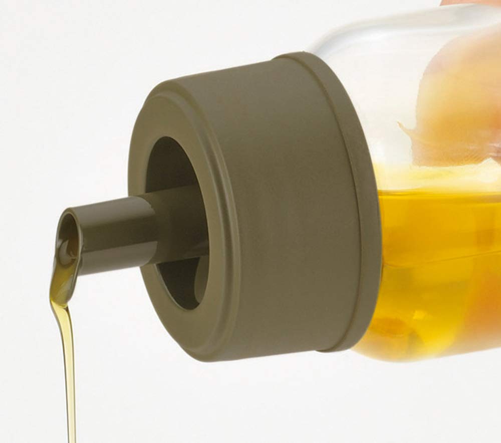 Iwaki Japan Ks521-Svon Heat-Resistant Glass Oil Bottle 120Ml Black