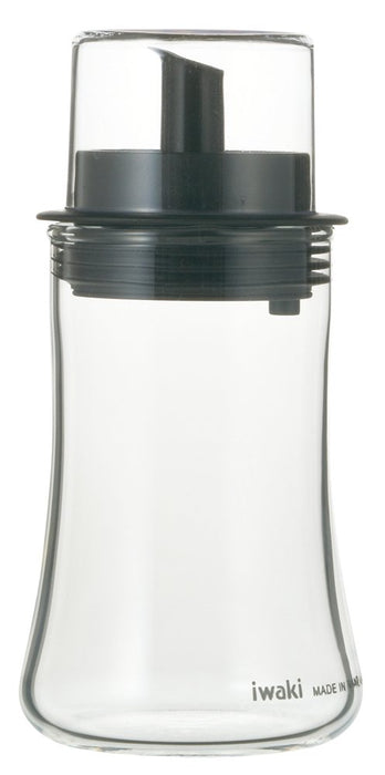 Iwaki Japan Kt5031-Bko Heat Resistant Glass Oil Bottle 120Ml W/Lid