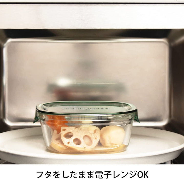 Iwaki Japan Psc-Prn-G7 Heat Resistant Glass Storage Container Green Set Of 7 Pack Range
