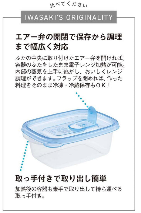 Iwasaki Industry Antibacterial Smart Flap Square Mini 150Ml 4-Piece Microwave Storage Container Made In Japan