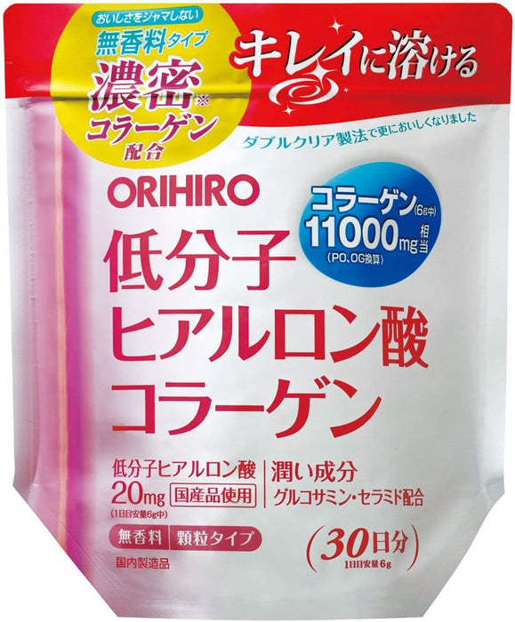 Orihiro 低分子量透明质酸和胶原蛋白 180g 袋装