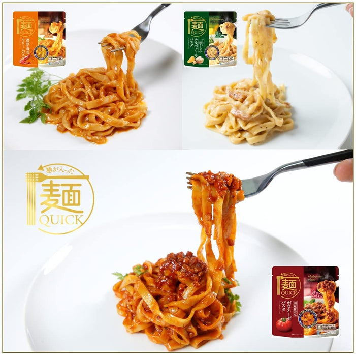 Table Stock Japan Noodle Quick Bolognese Shrimp Cream Carbonara Pasta 6 Servings Set