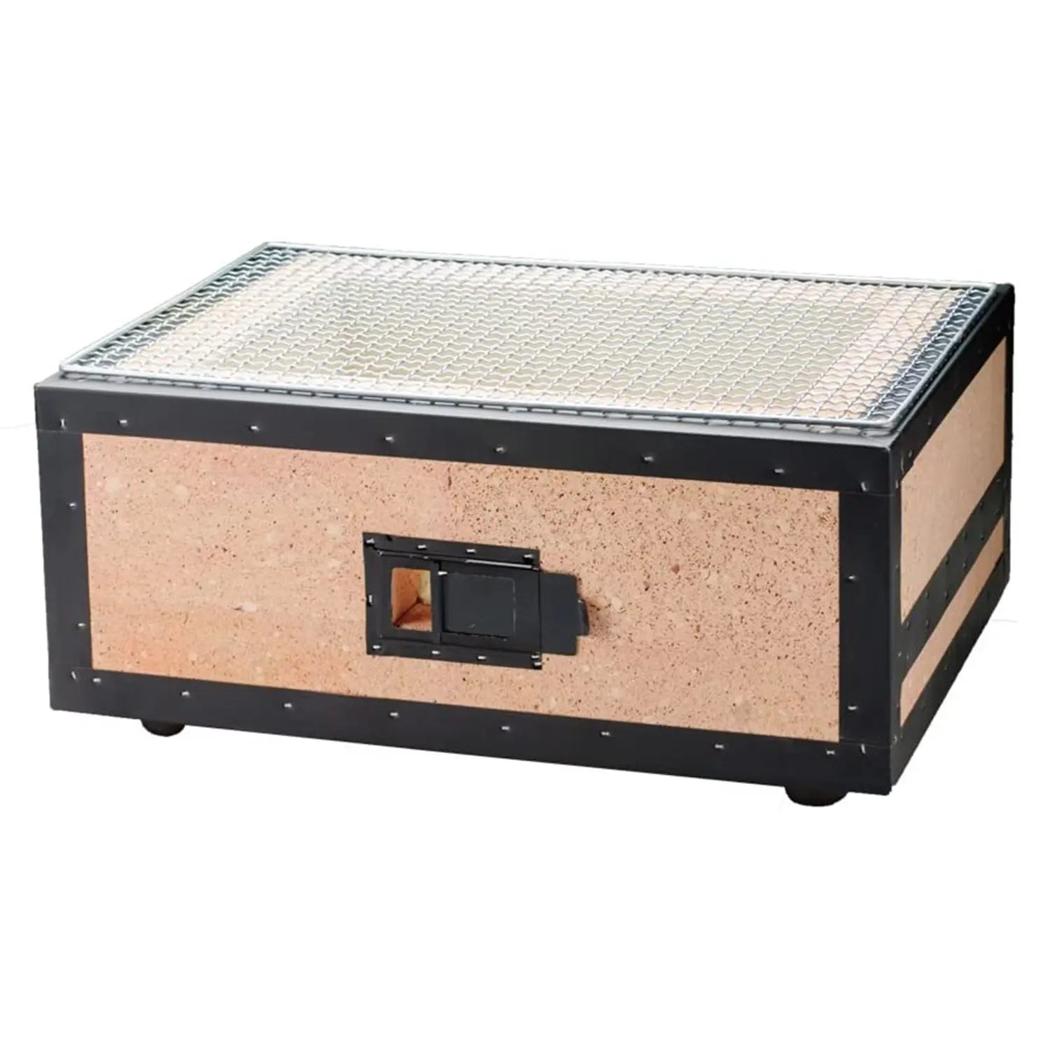 Kaginushi Charcoal Bbq Konro Grill Wide With Mesh Net Medium