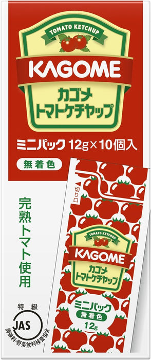 Kagome Tomato Ketchup Mini Japan (12G X 10 Pieces) X 3 Pieces
