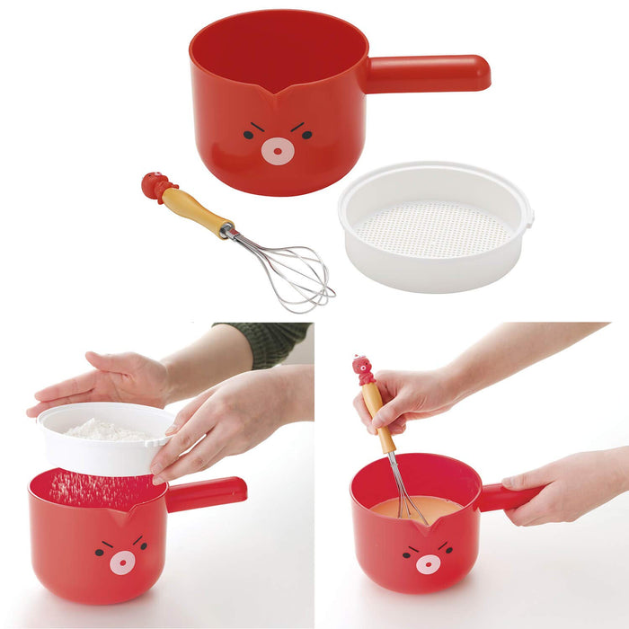 Kai Corporation Japan Takoyaki Tools 5-Piece Set 2 Picks Kitchen Paper Oiling Powder Sprinkle Ball Dispenser