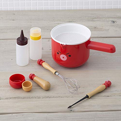 Kai Corporation Japan Takoyaki Tools 5-Piece Set 2 Picks Kitchen Paper Oiling Powder Sprinkle Ball Dispenser