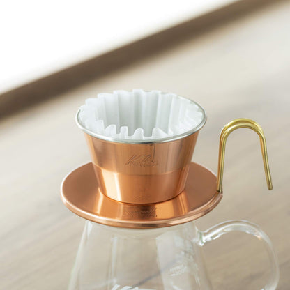 Kalita Wave Series Copper Coffee Dripper Made In Japan For 1-2 People - Tsubame & Kalita Wdc-155 #04105