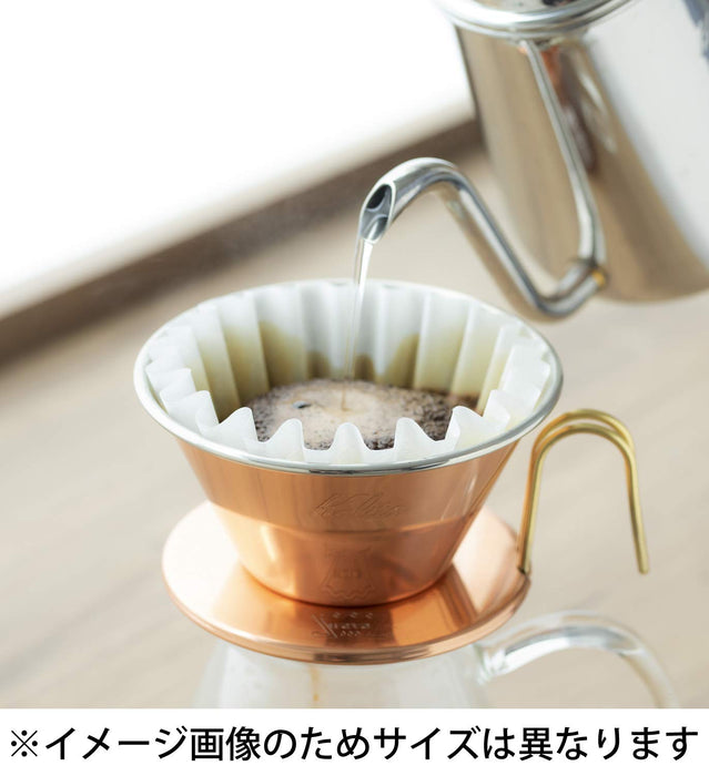 Kalita Wave Series Copper Coffee Dripper Made In Japan For 1-2 People - Tsubame & Kalita Wdc-155 #04105