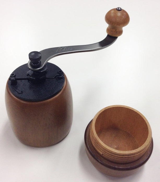 Kalita Kh-9 #42121 Antique Coffee Grinder W/ Wooden Hand Grind Adjustable Lid - Small Outdoor Camping - Japan