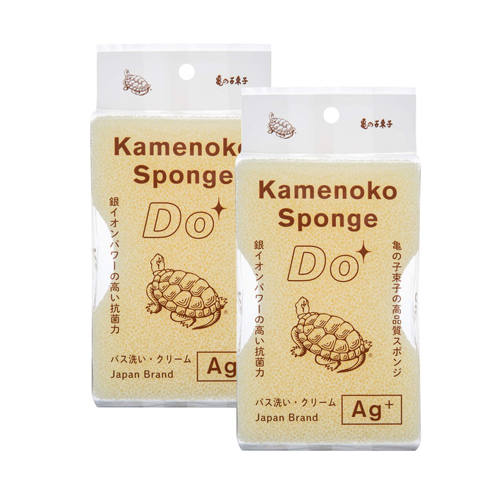 Kamenoko Tawashi Japan Sponge Do Bath Cream Set Of 2 (Nishio Shoten)
