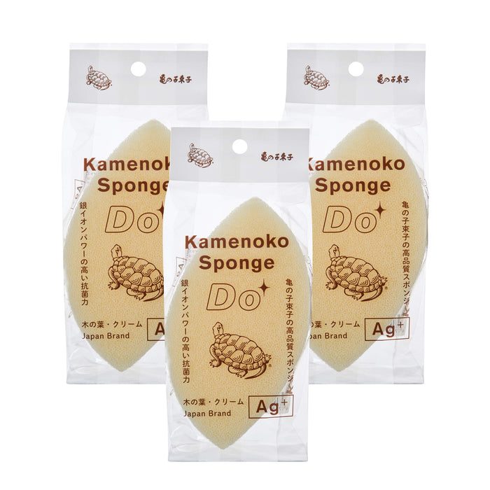 Kamenoko-Tawashi Japan 3Pc Kamenoko Sponge Do Konoha Cream Set
