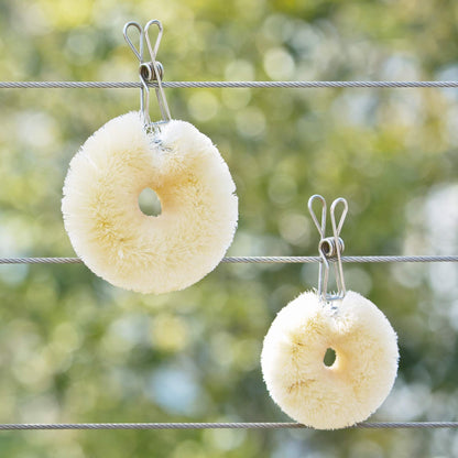 Kamenoko Tsubushi Nishio Shoten White Sisal Hemp Scrubber - Japan (Small)