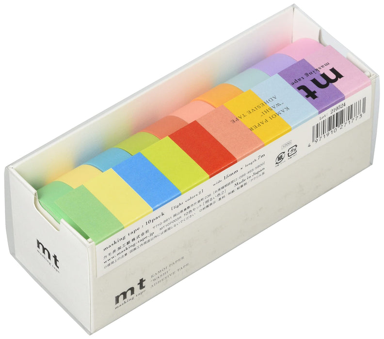 Kamoi Kakoshi Masking Tape 15Mm X 7M 10-Color Set From Japan - Mt10P003R