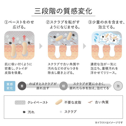 Kanebo Scrubbing Mud Wash Face Wash 130g - Facial Foam Cleanser - Made In Japan