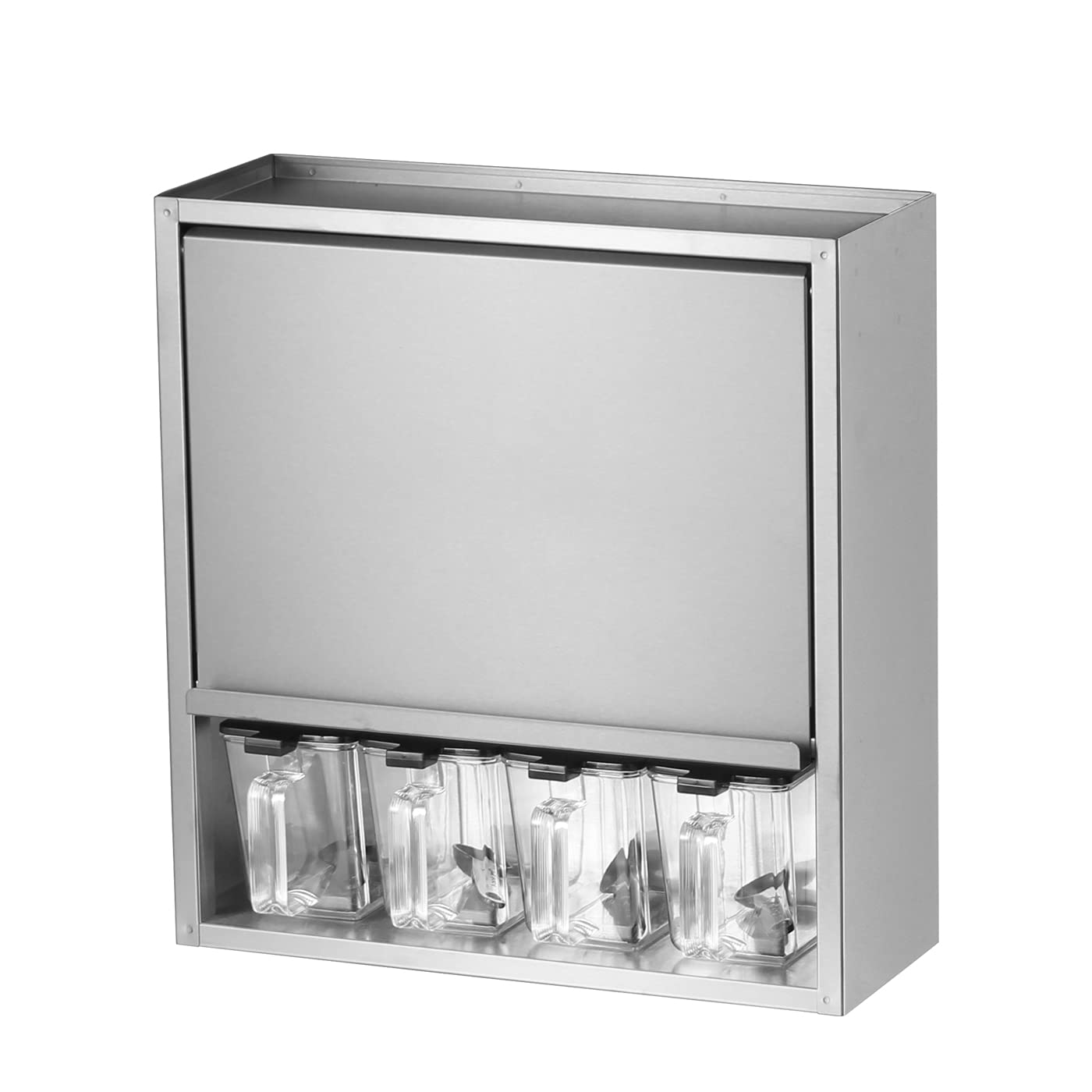 Kawaguchi Koki Hairline Style Stainless Steel Spice Rack Japan (4 Seasoning Pots) 21384