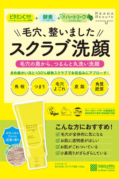 Keana Beaute Japan Pore Wash Scrub Face Wash 120G