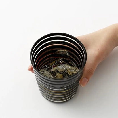 Kimoto Glass Tokyo Kuroco Edo Kiriko Japan Double Old Fashioned Glassware