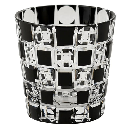 Kimoto Glassware Tokyo Kuroco Edo Kiriko Old Fashioned Glass Ichimatsu Japan