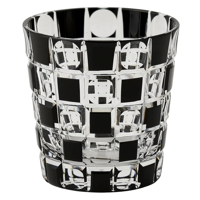 Kimoto Glassware Tokyo Kuroco Edo Kiriko Old Fashioned Glass Ichimatsu Japan