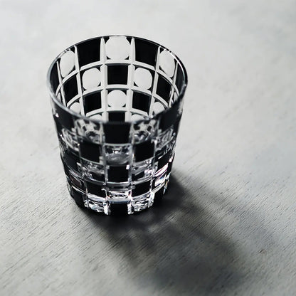 Kimoto Glassware Tokyo Kuroco Edo Kiriko Old Fashioned Glass Ichimatsu Japan