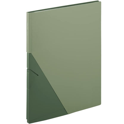 Kingjim A4 Side In Ziritz Clear File 20 Pockets Green 8837 Mito - Made In Japan