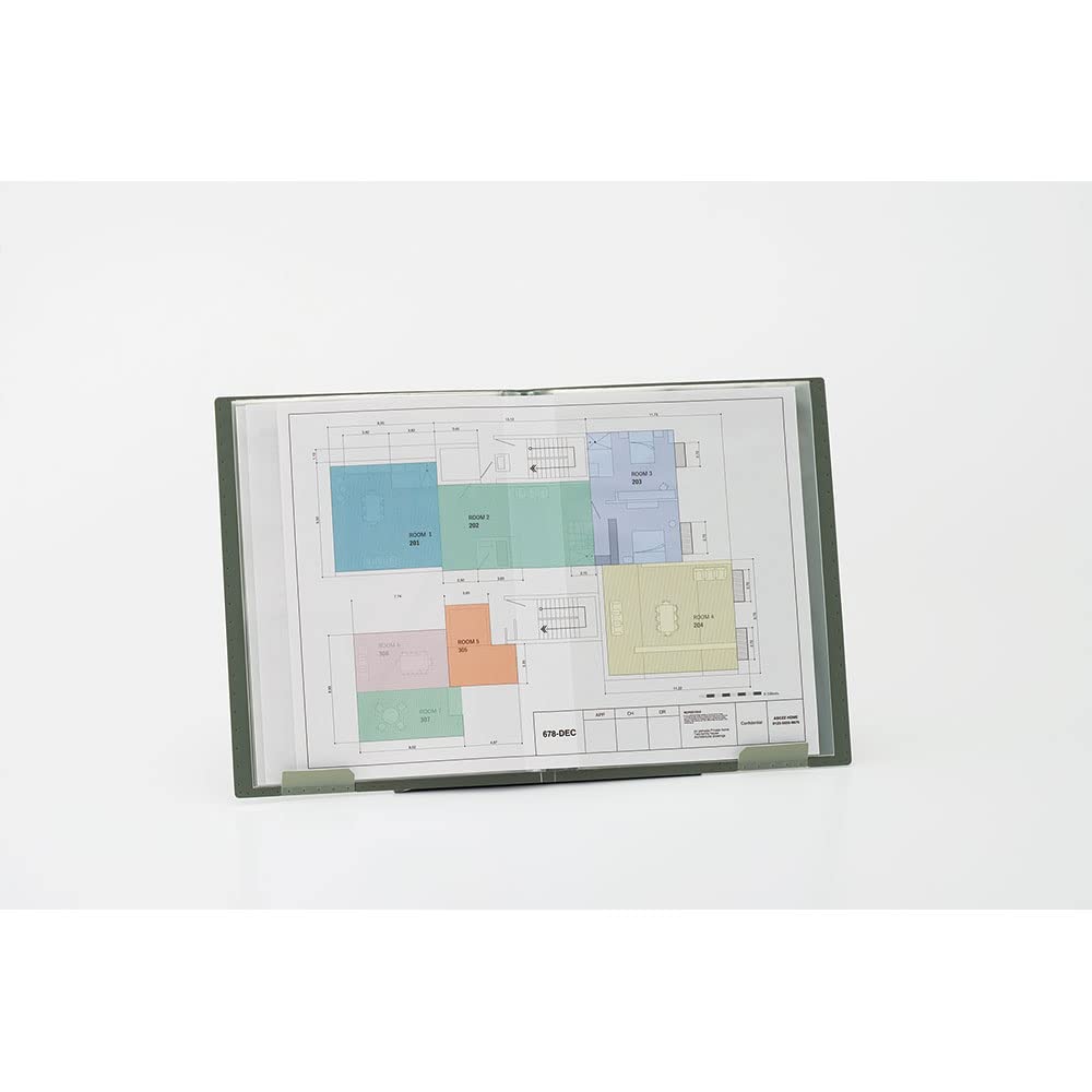 Kingjim A4 Side In Ziritz Clear File 20 Pockets Green 8837 Mito - Made In Japan