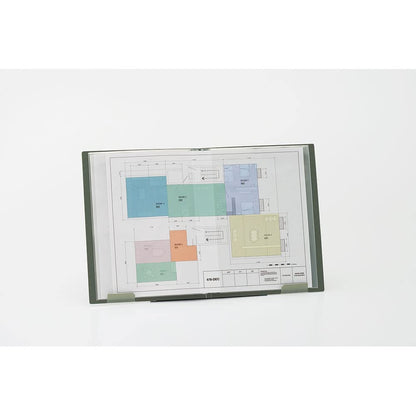 Kingjim A4 Side In Ziritz Clear File 20 Pockets Green 8837 Mito - Made In Japan