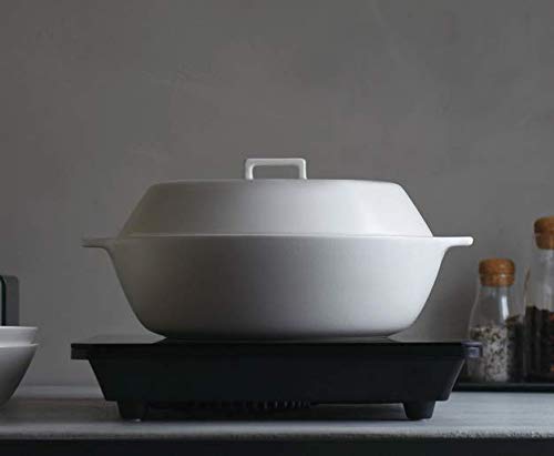 Kinto Kakomi Ih Clay Pot 1.2L White - Japanese Made 25190