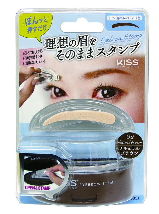 Kiss New York Japan Eyebrow Stamp Natural Brown Trend Straight
